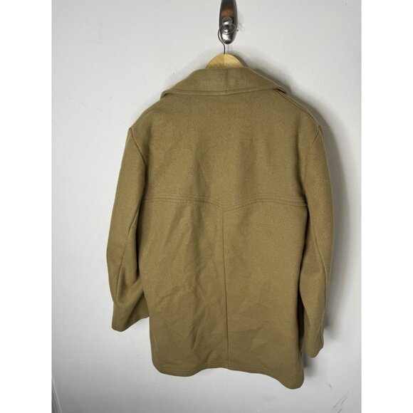 Vintage HBC The Bay 70s Wool Car Coat 44 Camel Western Yoke Made in Canada - Picture 4 of 7